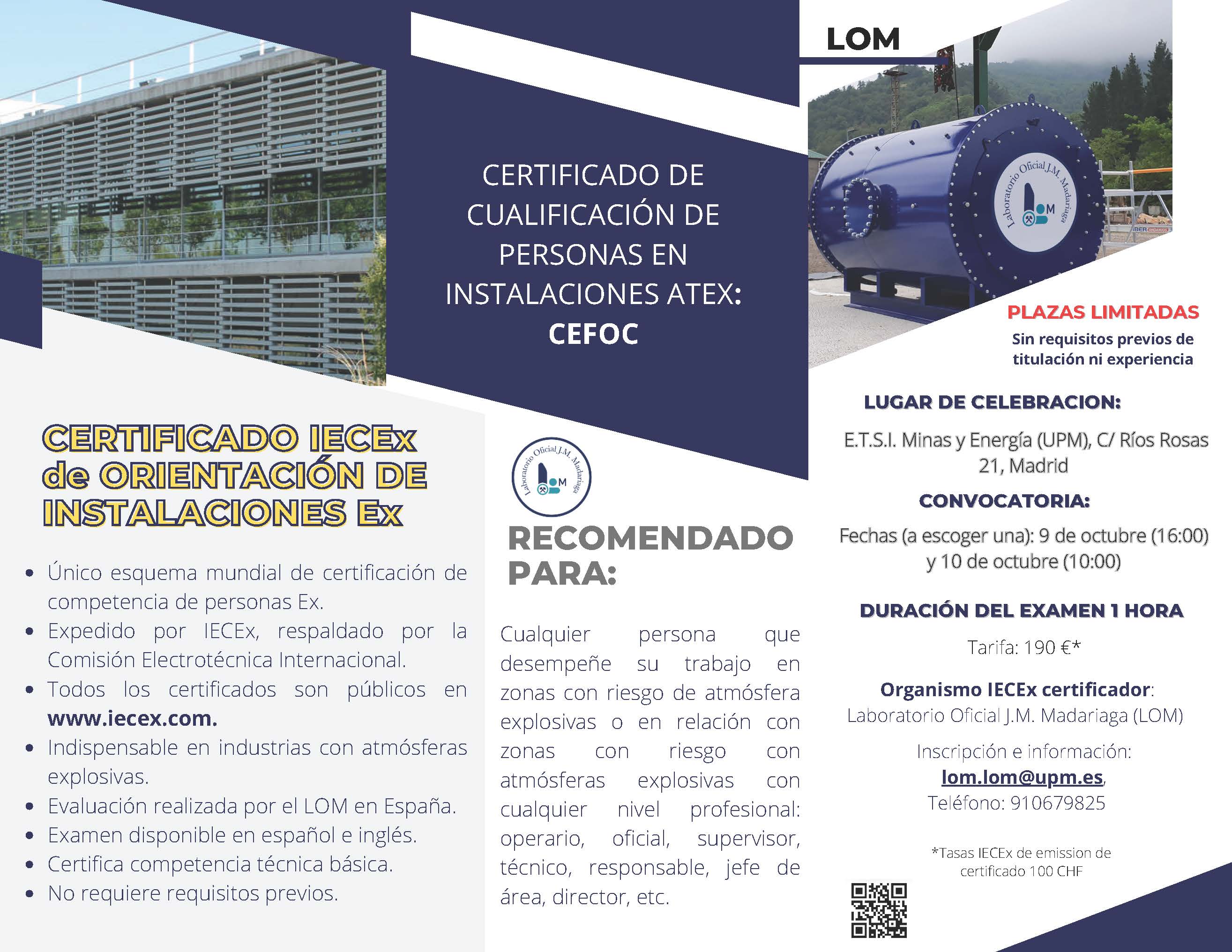 CERTIFICACIÓN IECEx DE COMPETENCIA DE PERSONAS Ex